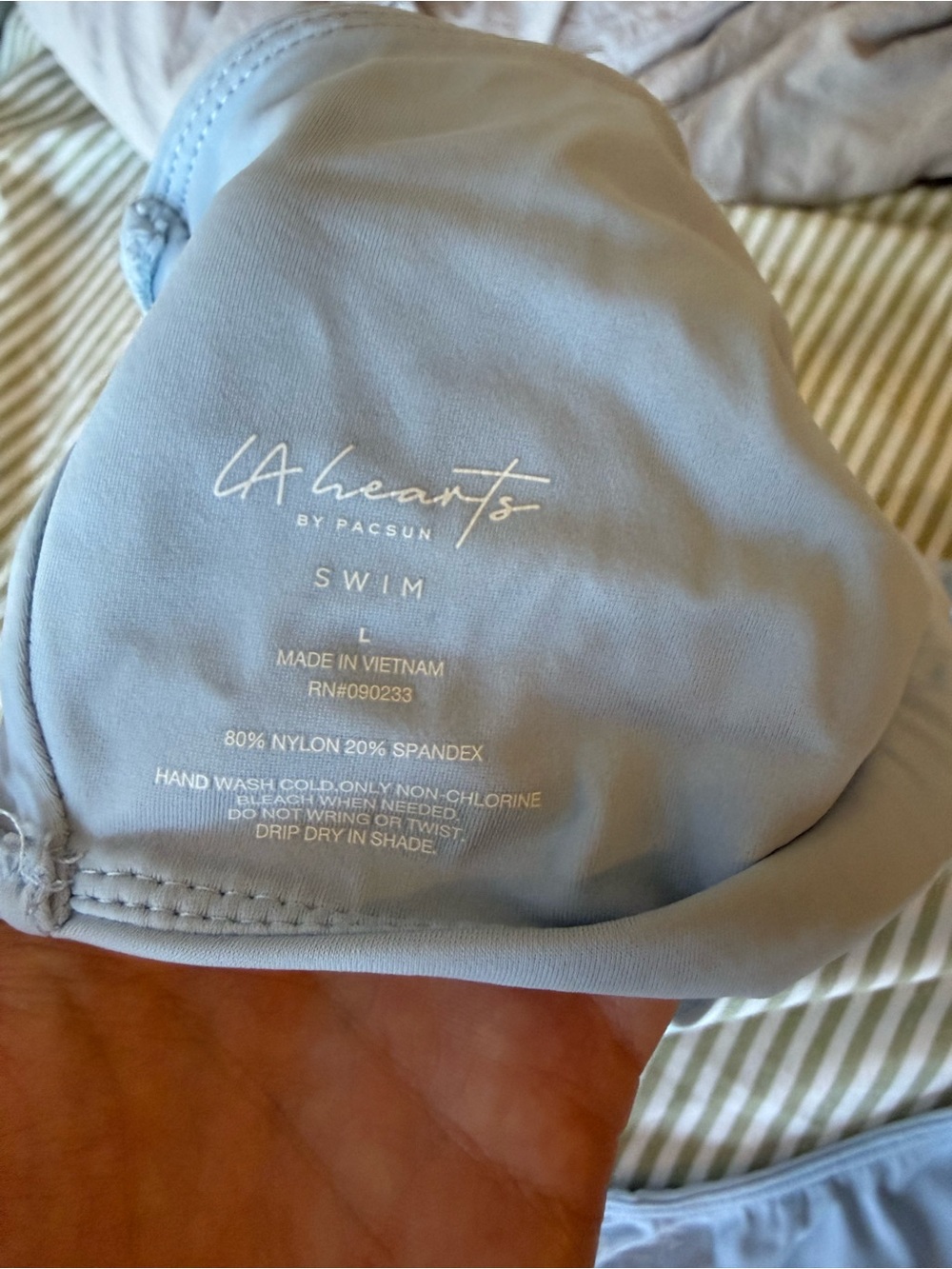 PacSun Light Blue Bandeau Bikini Set - Picture 3 of 4